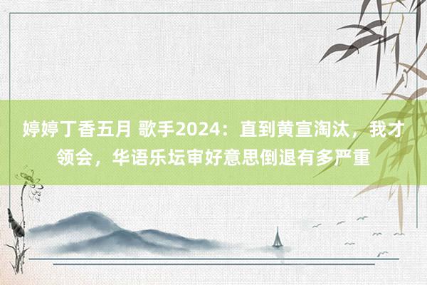 婷婷丁香五月 歌手2024：直到黄宣淘汰，我才领会，华语乐坛审好意思倒退有多严重