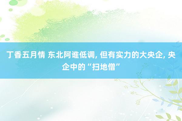 丁香五月情 东北阿谁低调, 但有实力的大央企, 央企中的“扫地僧”