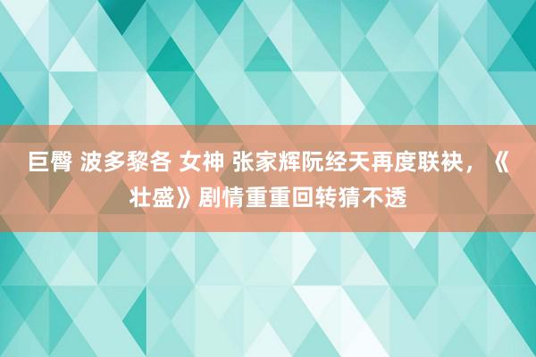 巨臀 波多黎各 女神 张家辉阮经天再度联袂，《壮盛》剧情重重回转猜不透